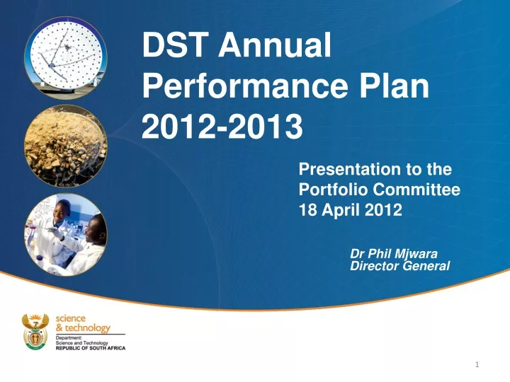 presentation to the portfolio committee 18 april 2012