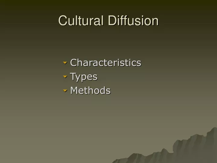 cultural diffusion