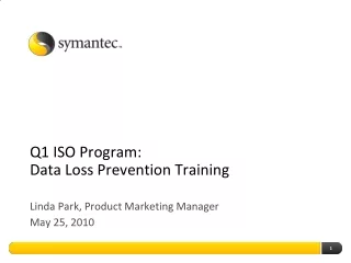 Q1 ISO Program:  Data Loss Prevention Training