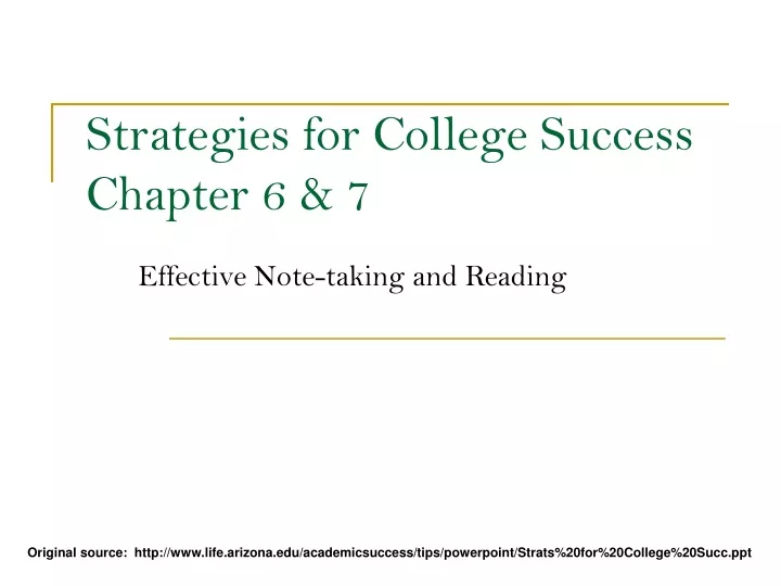 strategies for college success chapter 6 7
