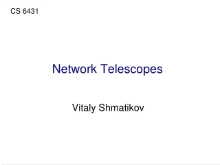 Network Telescopes