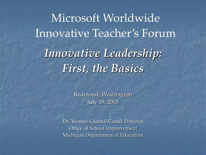 microsoft worldwide innovative teacher s forum