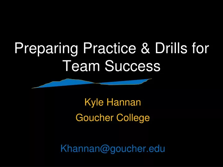 preparing practice drills for team success