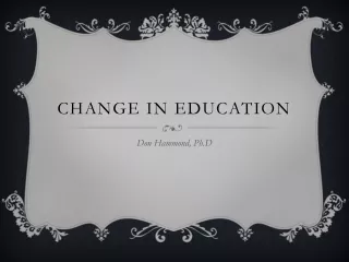 Change in Education