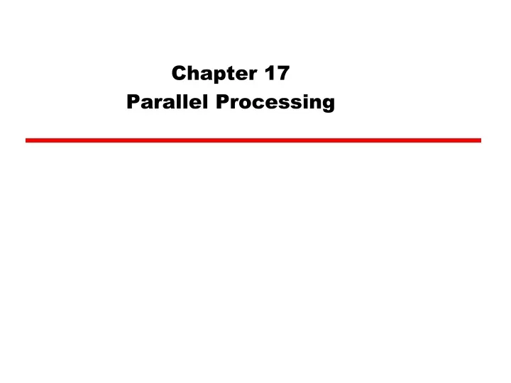 chapter 17 parallel processing