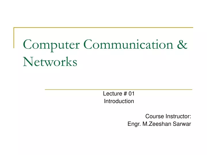 computer communication networks