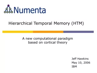 Hierarchical Temporal Memory (HTM)