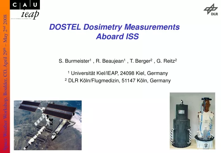 dostel dosimetry measurements aboard iss