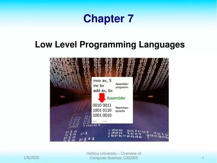low level programming languages