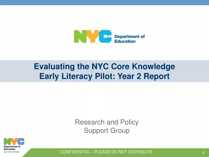 evaluating the nyc core knowledge early literacy