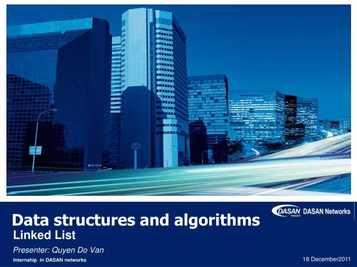 data structures and algorithms