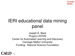 IERI educational data mining panel