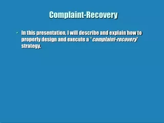 Complaint-Recovery