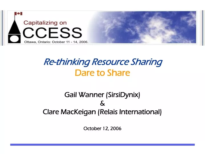 re thinking resource sharing dare to share