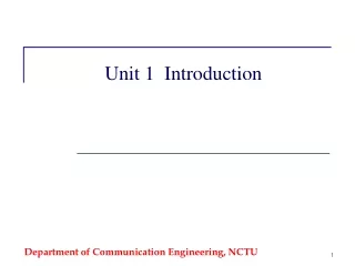 Unit 1  Introduction