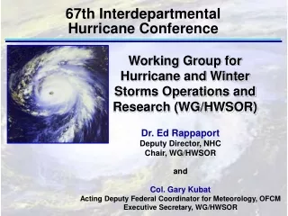 67th Interdepartmental  Hurricane Conference