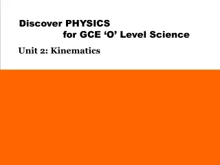 Discover PHYSICS  		for GCE ‘O’ Level Science