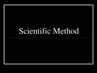 Scientific Method