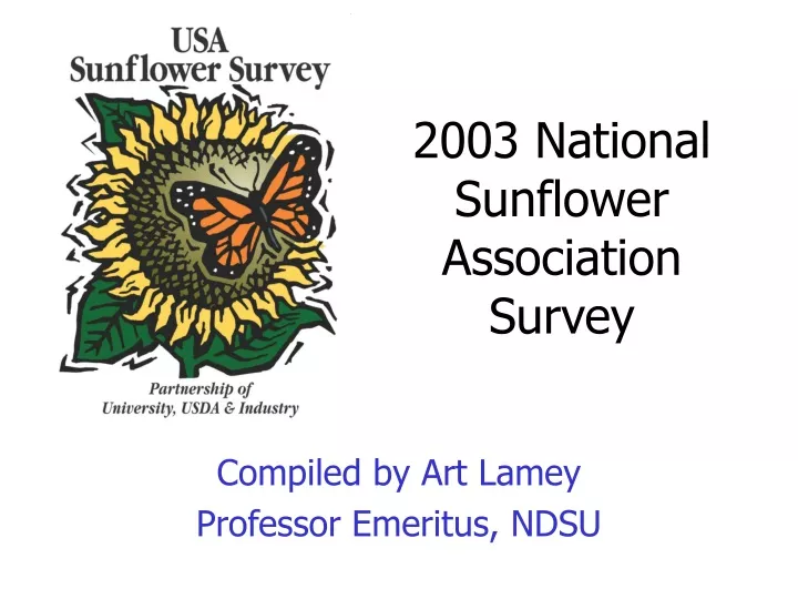 2003 national sunflower association survey