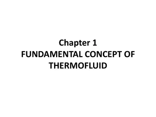 Chapter 1 FUNDAMENTAL CONCEPT OF THERMOFLUID