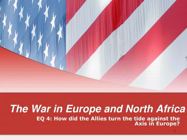 the war in europe and north africa