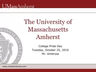 The University of Massachusetts Amherst