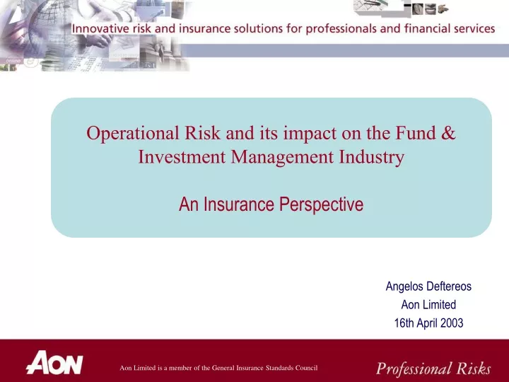 operational risk and its impact on the fund