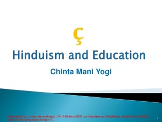 Hinduism and Education