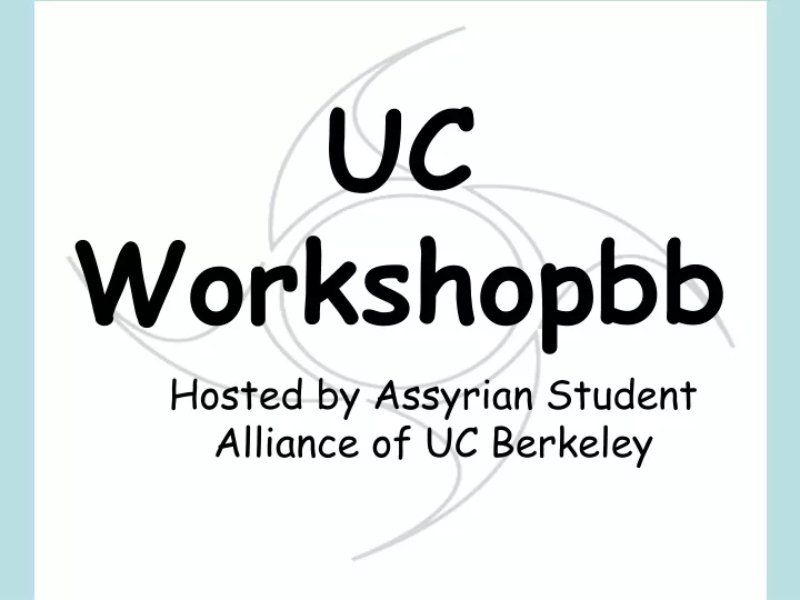 uc workshopbb