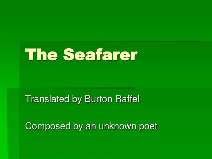 the seafarer