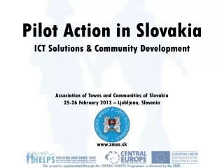 Pilot Action in Slovakia ICT Solutions &amp; Community Development