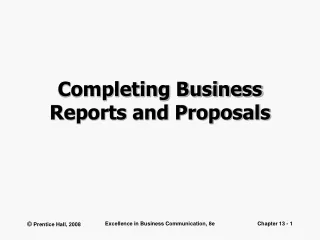 Completing Business  Reports and Proposals