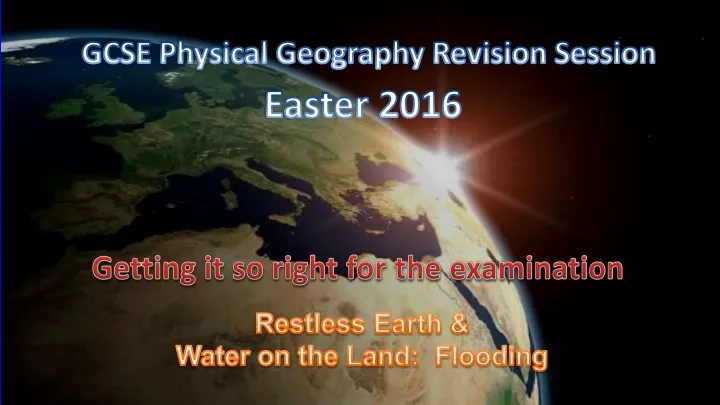 gcse physical geography revision session