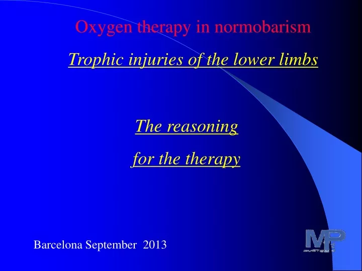 oxygen therapy in normobarism trophic injuries