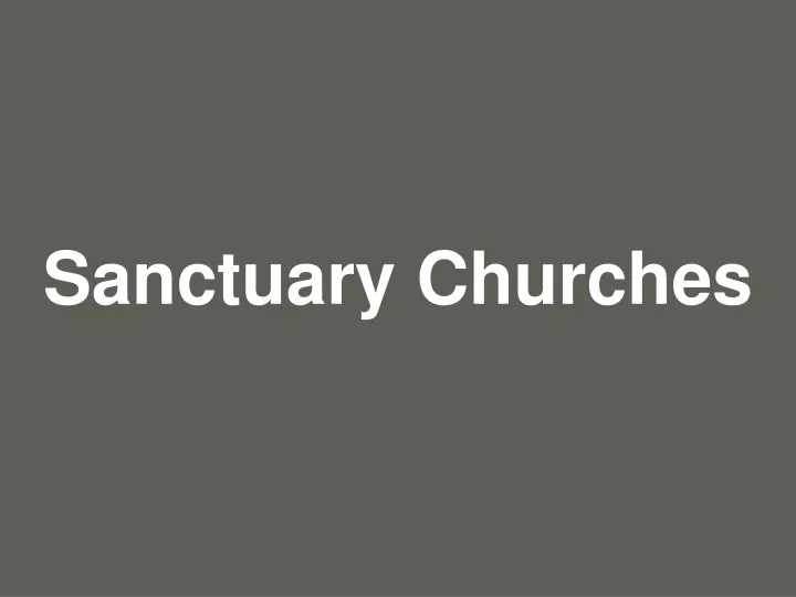 sanctuary churches