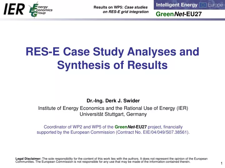 res e case study analyses and synthesis of results