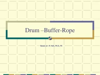 Drum –Buffer-Rope