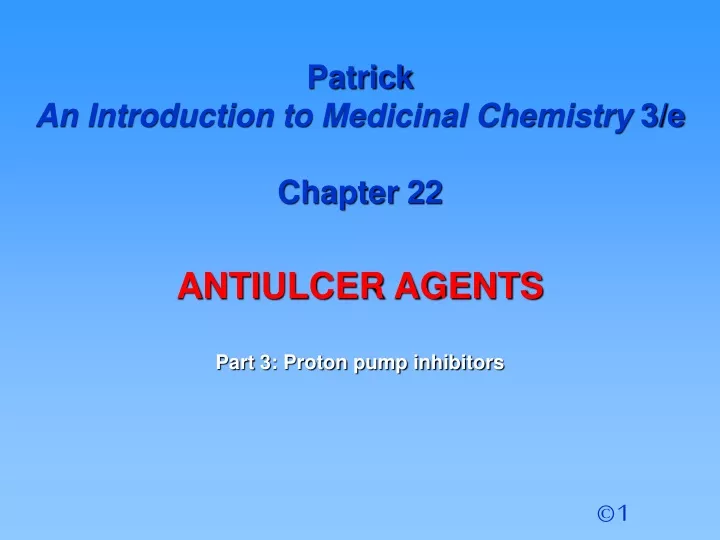 patrick an introduction to medicinal chemistry