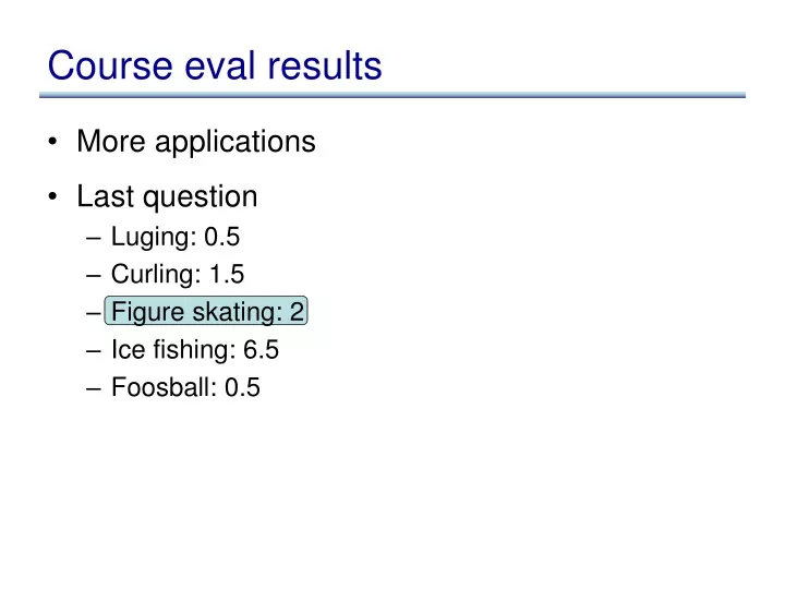 course eval results