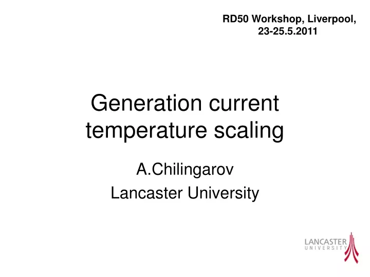 generation current temperature scaling