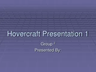 Hovercraft Presentation 1