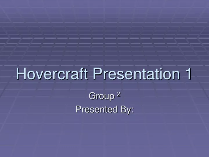 hovercraft presentation 1