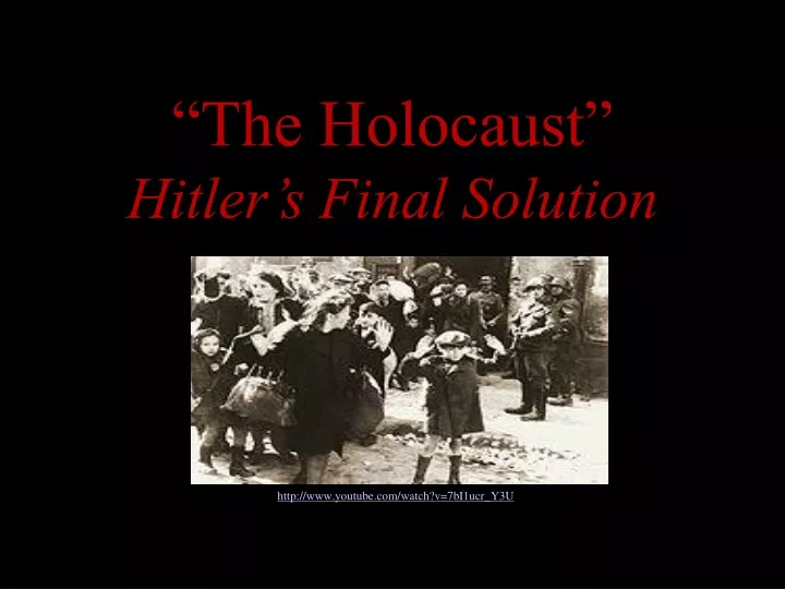 the holocaust hitler s final solution