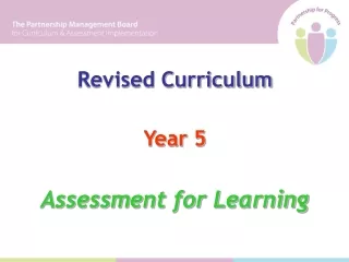 Revised Curriculum Year 5 Assessment for Learning