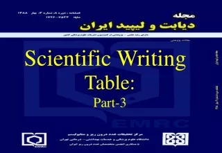 Scientific Writing