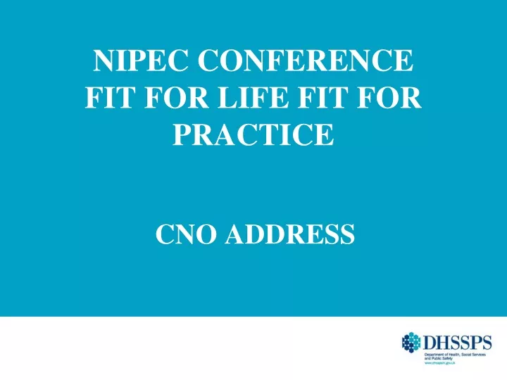 nipec conference fit for life fit for practice