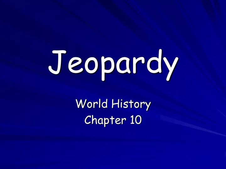 jeopardy