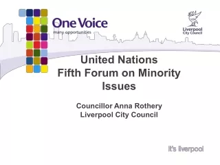 United Nations  Fifth Forum on Minority Issues   Councillor Anna Rothery  Liverpool City Council