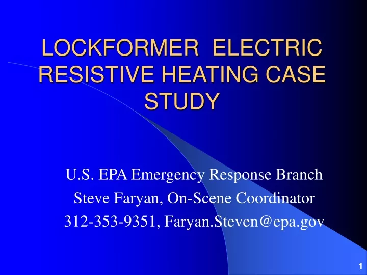 lockformer electric resistive heating case study