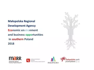 Małopolska  Regional Development  Agency Eco nomic  en viro nment  and business  oppo rtunities